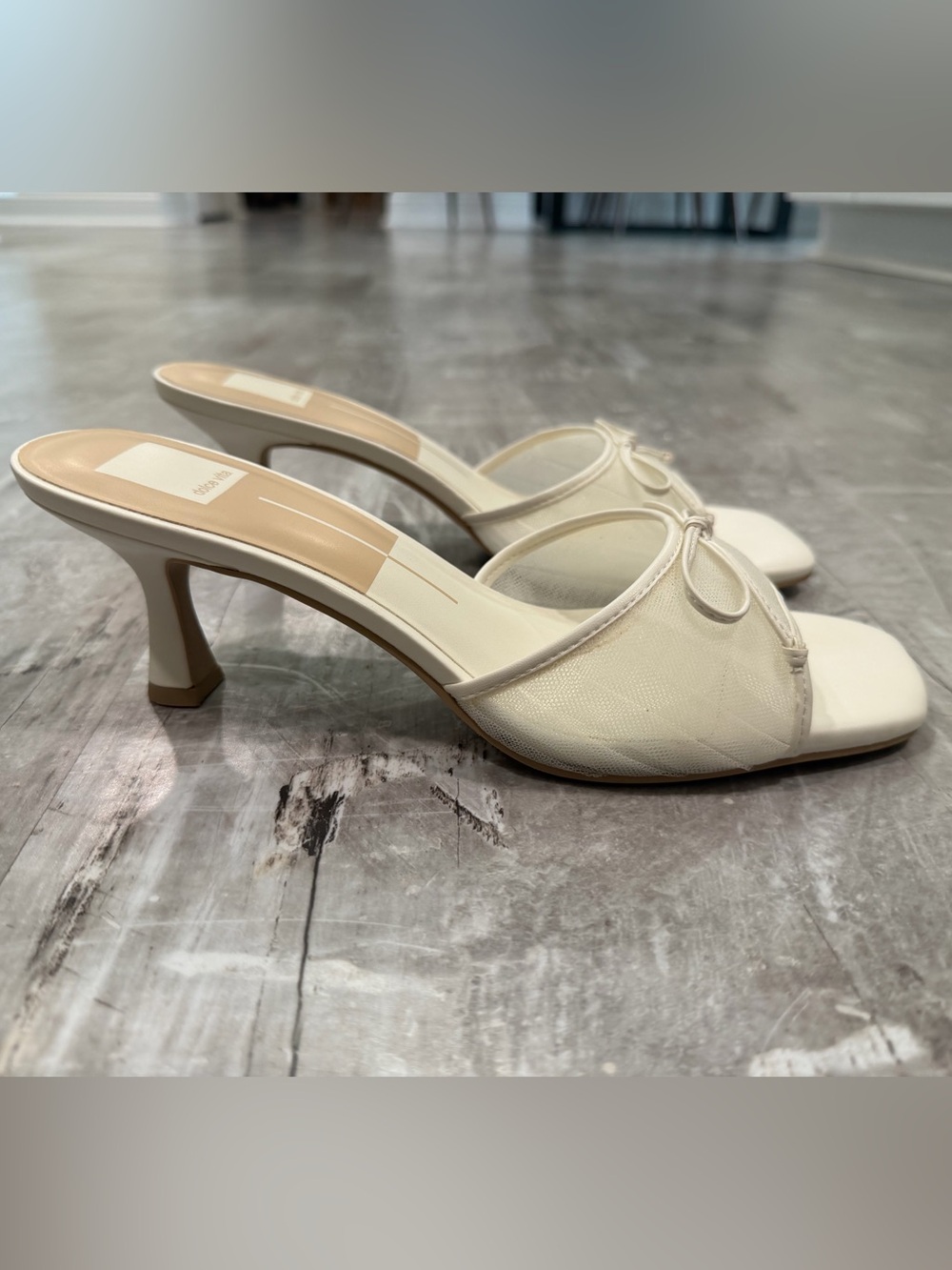 Dolce Vita Galen Heels White Tulle Size 9 - Picture 7 of 8